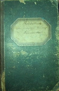 Erstes Protokollbuch der Feuerwehr Ammerthal im Jahre 1882.